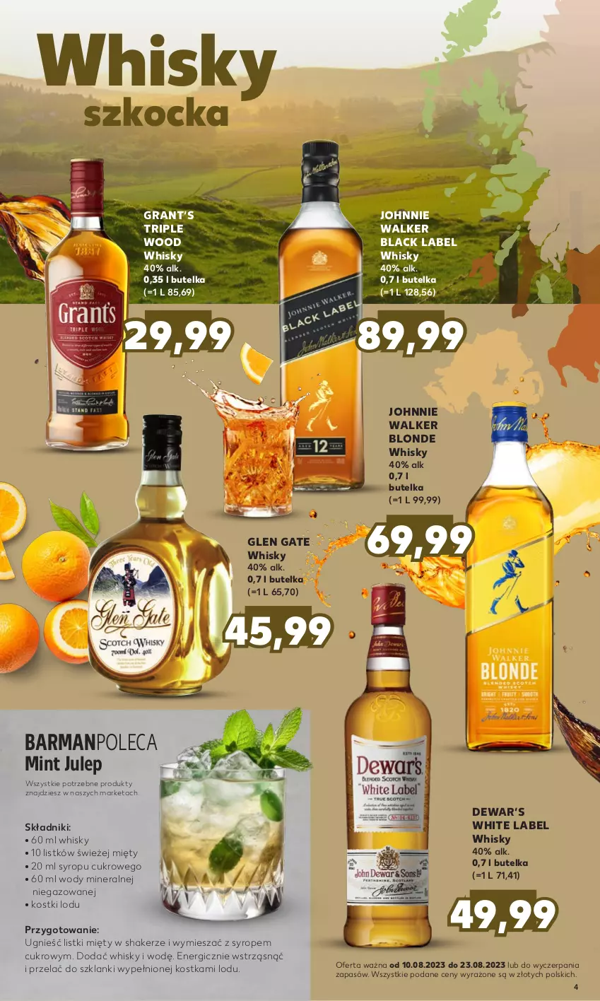 Gazetka promocyjna Kaufland - Barek Kauflandu - ważna 10.08 do 23.08.2023 - strona 4 - produkty: Glen Gate, Gra, Johnnie Walker, Koc, Lack, Lanki, Syrop, Whisky