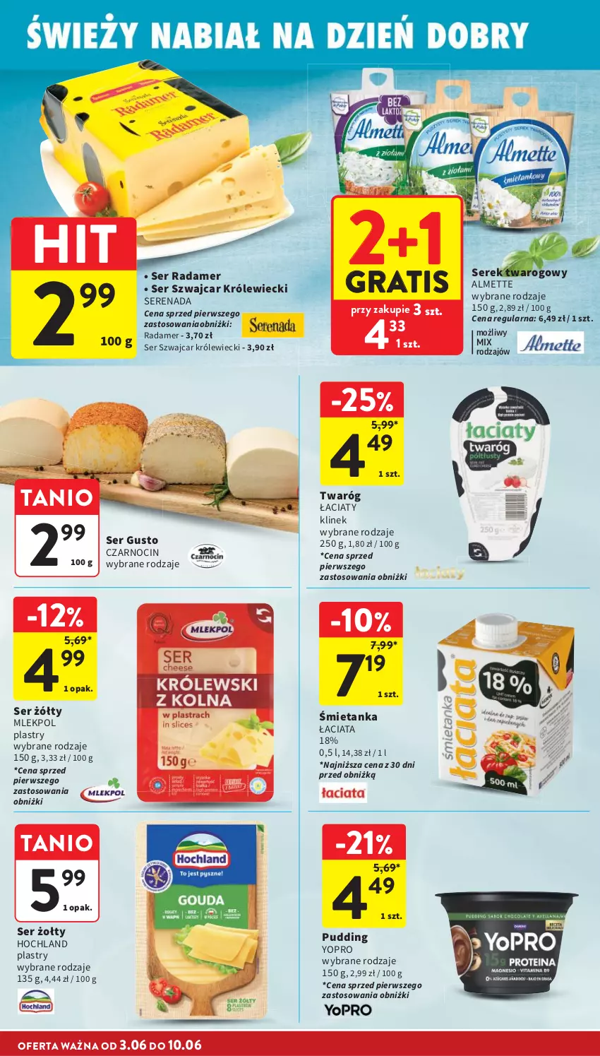 Gazetka promocyjna Intermarche - Gazetka Intermarche - ważna 03.06 do 10.06.2026 - strona 26 - produkty: Almette, Gra, Hochland, Pudding, Radamer, Ser, Serek, Serek twarogowy, Twaróg