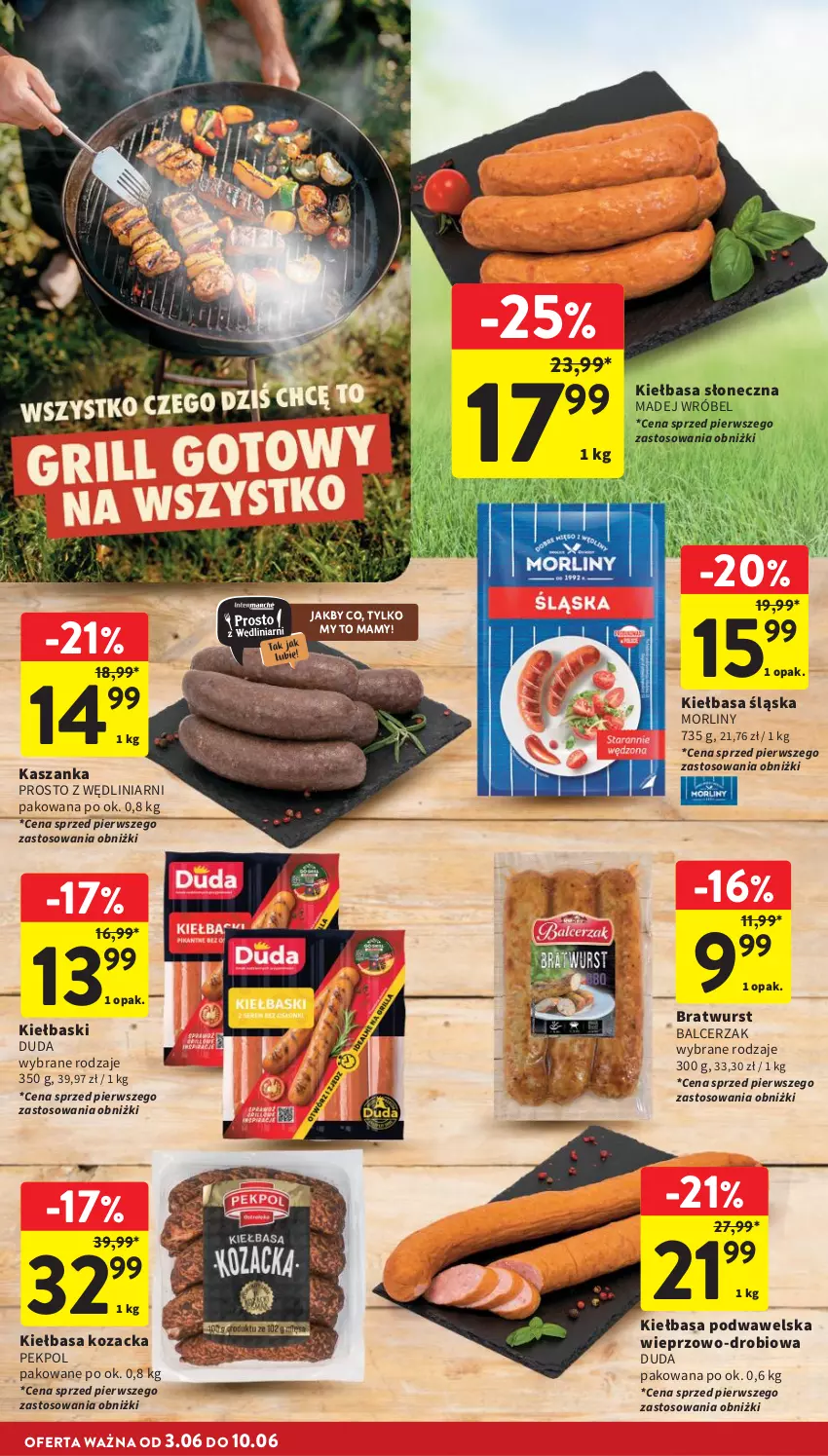 Gazetka promocyjna Intermarche - Gazetka Intermarche - ważna 03.06 do 10.06.2026 - strona 6 - produkty: Duda, Kasza, Kaszanka, Kiełbasa, Kiełbasa podwawelska, Kiełbasa śląska, Madej Wróbel, Morliny, Pekpol, Wawel