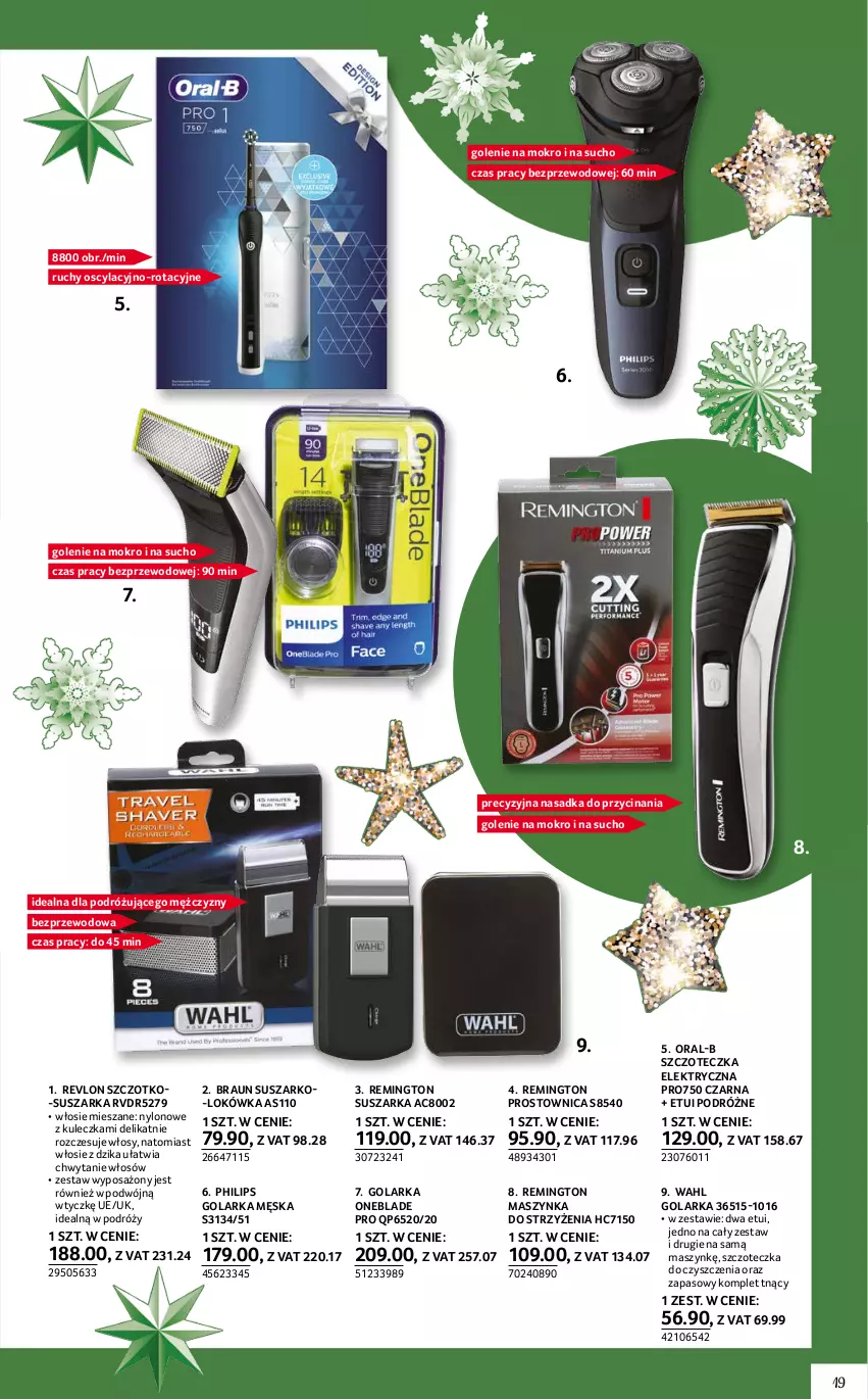 Gazetka promocyjna Selgros - Katalog Prezenty - ważna 25.11 do 01.12.2021 - strona 19 - produkty: Braun, Golarka, Lokówka, Maszynka, Philips, Remington, Revlon, Suszarka, Szczoteczka, Szynka