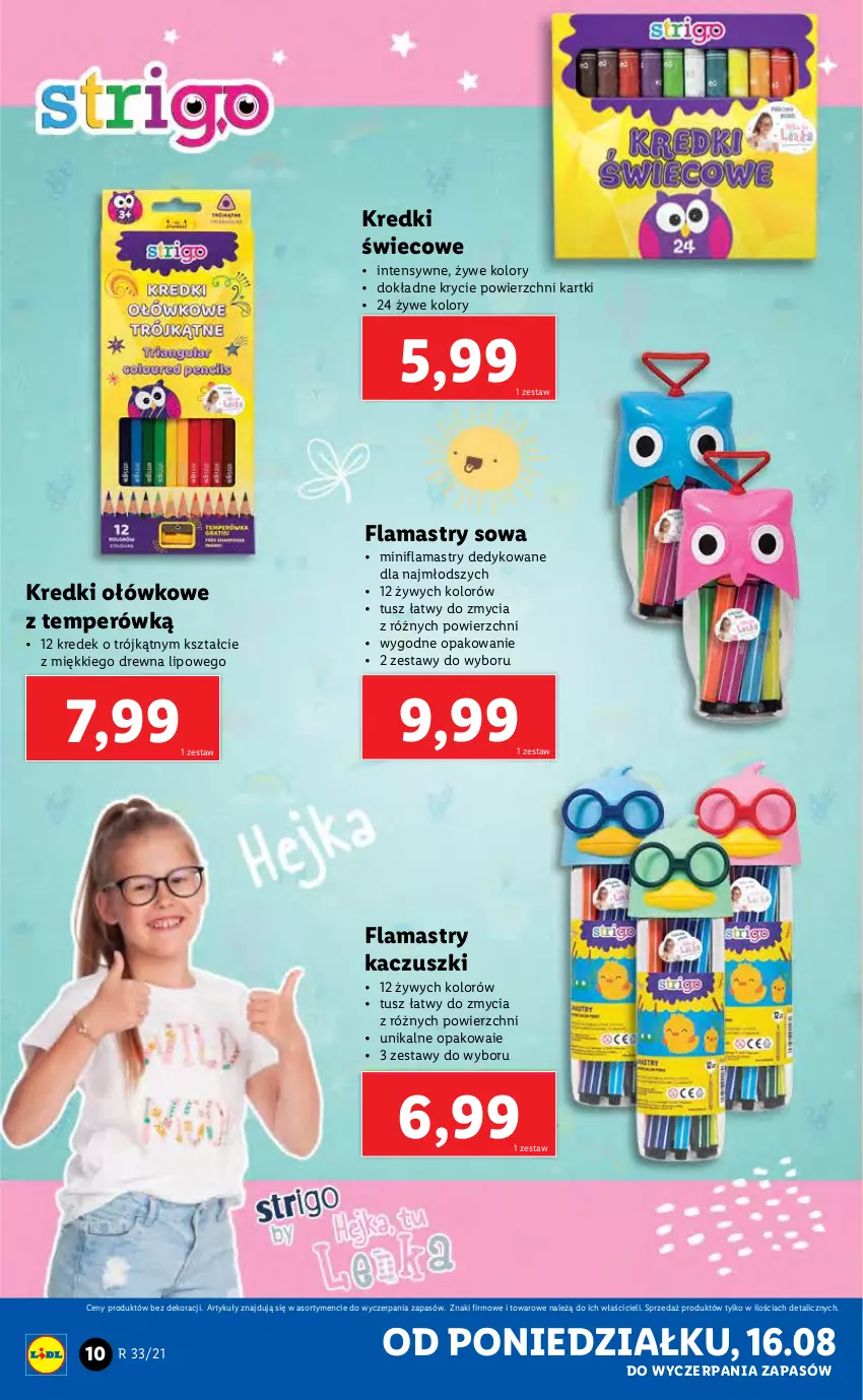 Gazetka promocyjna Lidl - GAZETKA - ważna 16.08 do 21.08.2021 - strona 10 - produkty: Flamastry, Tusz