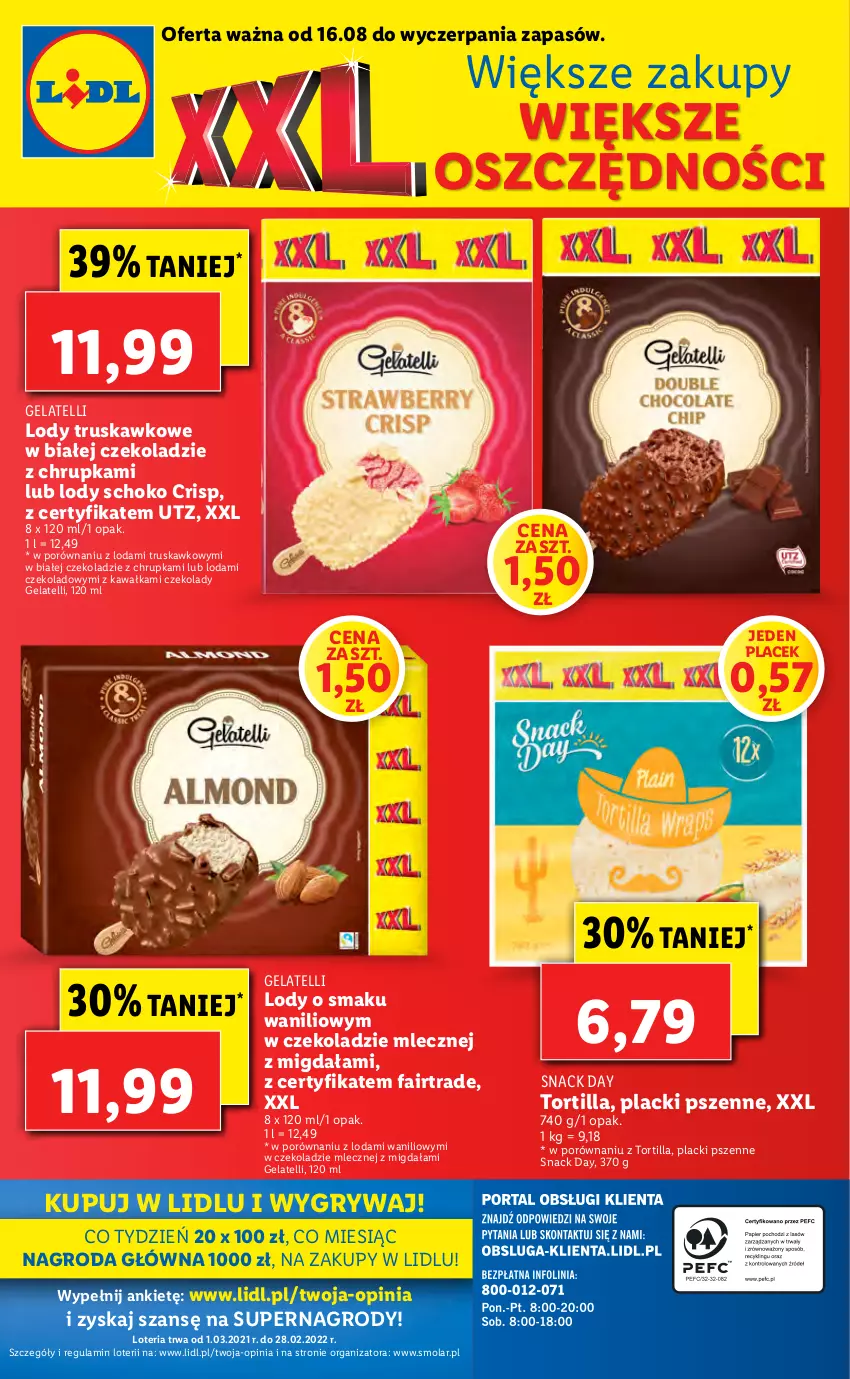 Gazetka promocyjna Lidl - GAZETKA - ważna 16.08 do 21.08.2021 - strona 50 - produkty: Fa, Gry, Kawa, Lack, Lody, Mola, Por, Tortilla