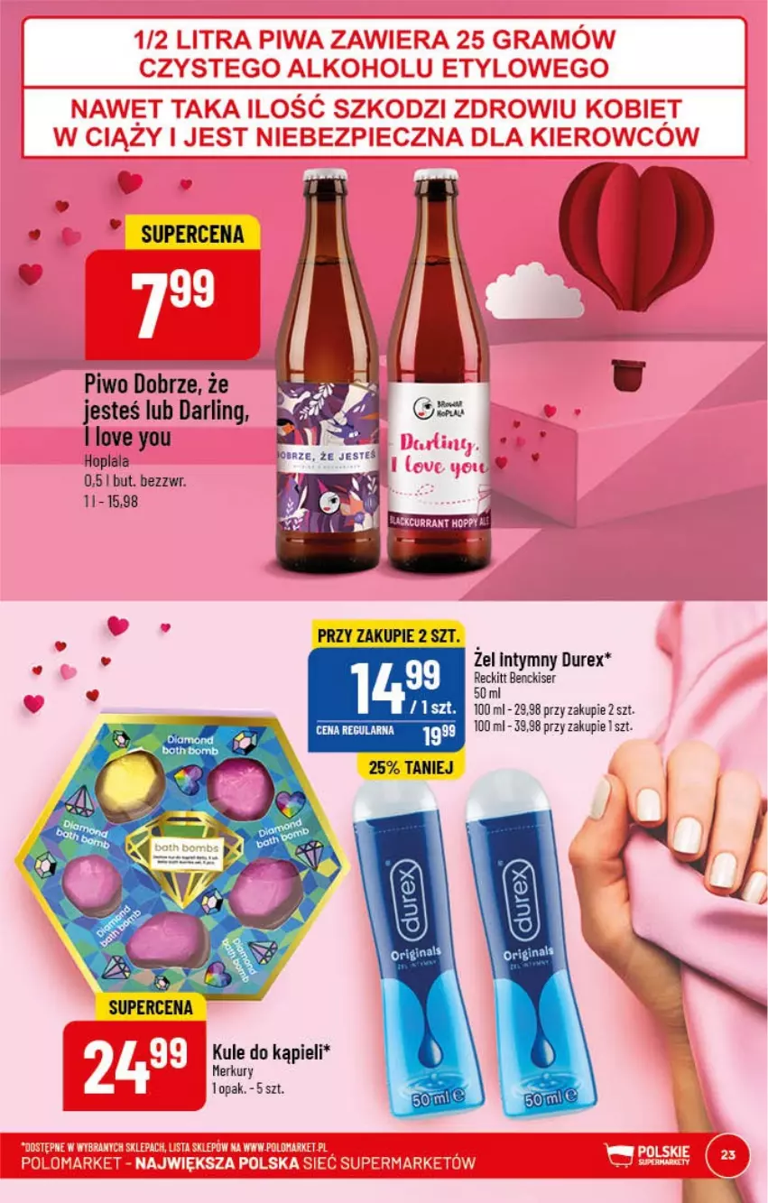 Gazetka promocyjna PoloMarket - Gazetka pomocyjna - ważna 08.02 do 14.02.2023 - strona 23 - produkty: Durex, Piwo, Ser