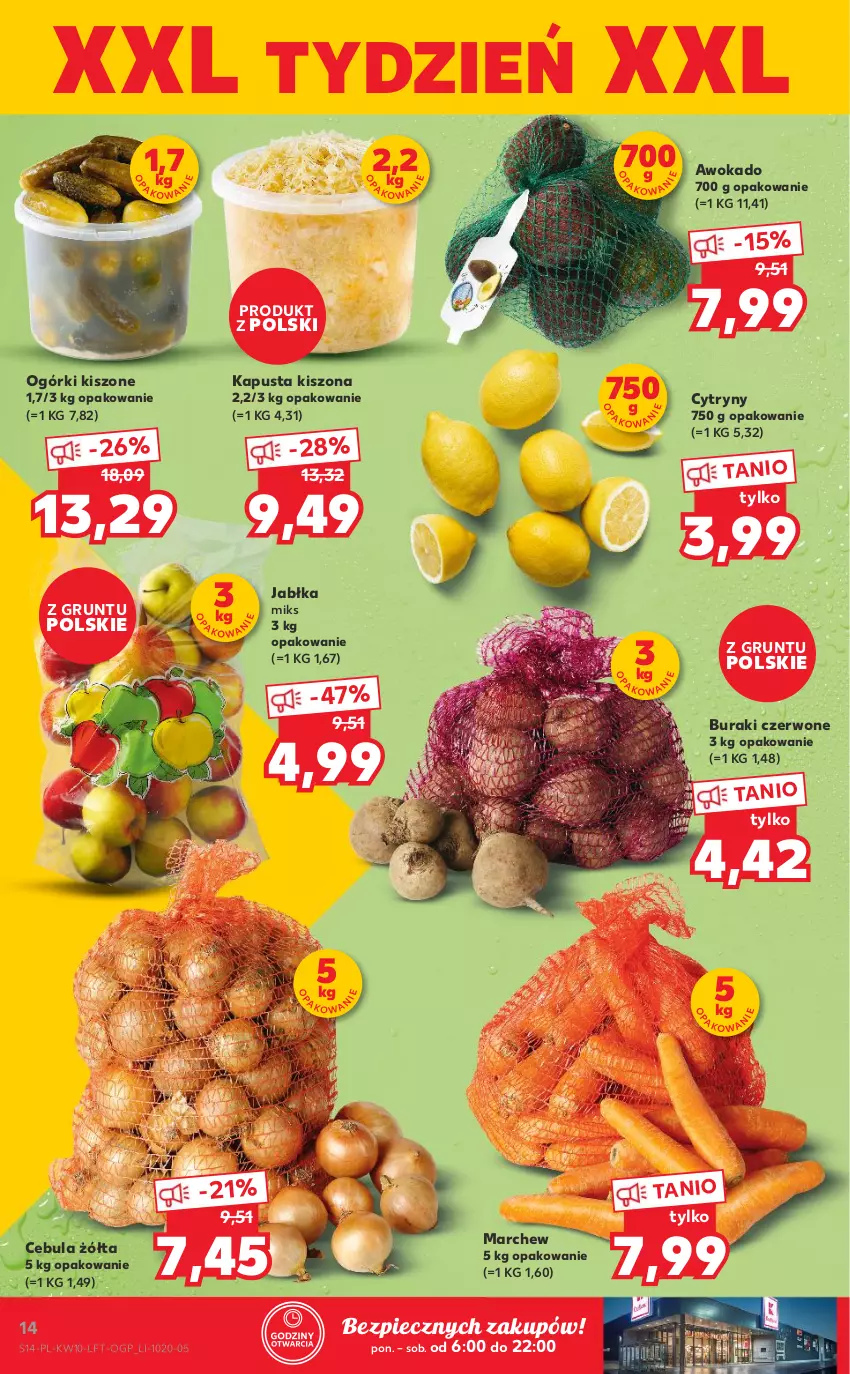 Gazetka promocyjna Kaufland - OFERTA TYGODNIA - ważna 10.03 do 16.03.2022 - strona 14 - produkty: Buraki, Cebula, Cytryny, Grunt, Jabłka, Piec