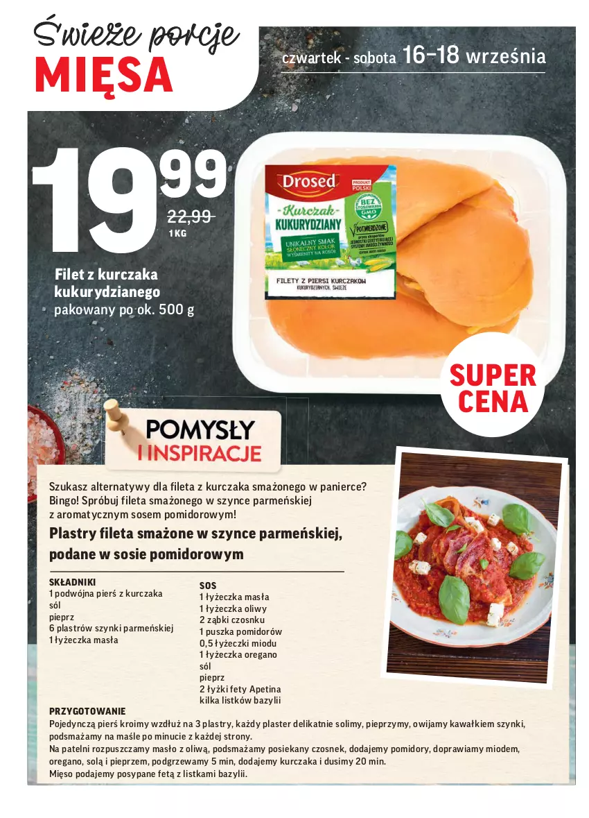 Gazetka promocyjna Intermarche - Gazetka promocyjna - ważna 14.09 do 20.09.2021 - strona 16 - produkty: Bazyl, Czosnek, Kawa, Kurczak, Masło, Mięso, Pieprz, Pomidory, Por, Sól, Sos