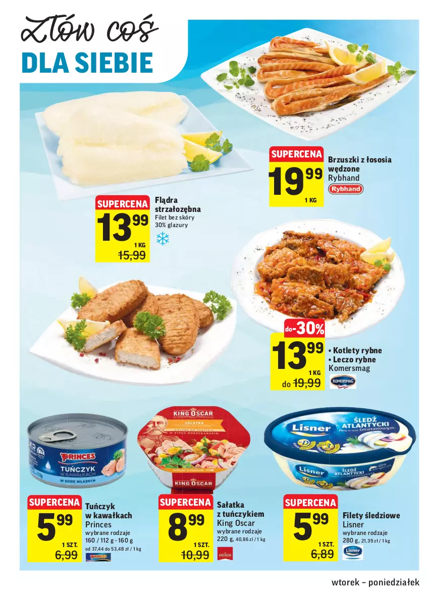 Gazetka promocyjna Intermarche - Gazetka promocyjna - ważna 14.09 do 20.09.2021 - strona 18 - produkty: Brzuszki z łososia, Kawa, Kotlet, Lazur, Lisner, Sałat, Sałatka, Sos, Tuńczyk