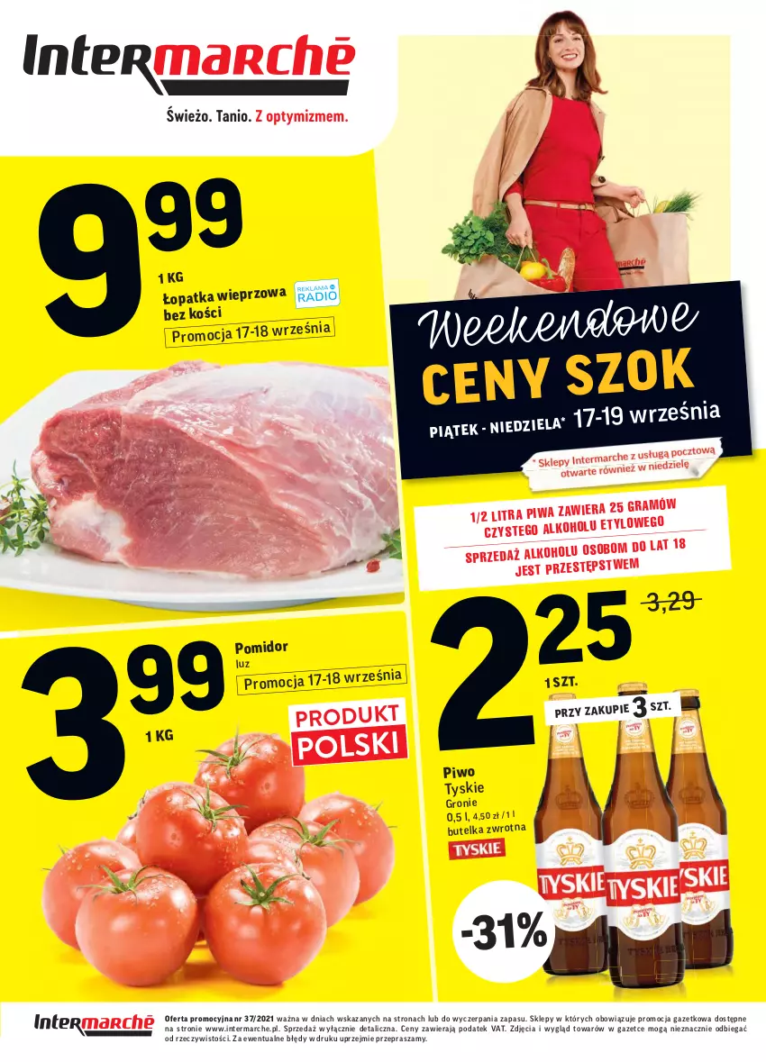 Gazetka promocyjna Intermarche - Gazetka promocyjna - ważna 14.09 do 20.09.2021 - strona 40 - produkty: Piwo, Tyskie