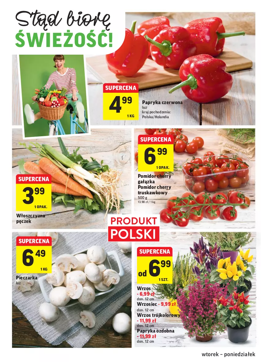 Gazetka promocyjna Intermarche - Gazetka promocyjna - ważna 14.09 do 20.09.2021 - strona 8 - produkty: Papryka, Papryka czerwona, Piec, Pieczarka, Włoszczyzna pęczek