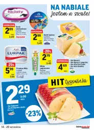 Gazetka promocyjna Intermarche - Gazetka promocyjna - Gazetka - ważna od 20.09 do 20.09.2021 - strona 21 - produkty: Cheddar, Top, Ser, Por, Szal, Havarti, Sejdamer, Serek, Mleko zagęszczone, Lurpak, Mleko