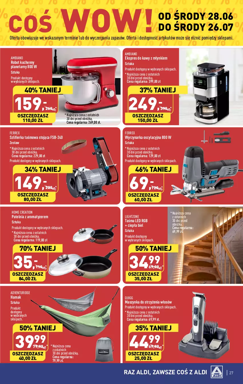 Gazetka promocyjna Aldi - Pełen katalog od 26.06 - ważna 26.06 do 01.07.2023 - strona 27 - produkty: Hama, Maszynka, Patelnia, Robot, Szlifierka, Szynka, Wyrzynarka