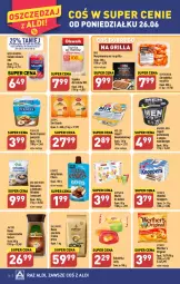 Gazetka promocyjna Aldi - Pełen katalog od 26.06 - Gazetka - ważna od 01.07 do 01.07.2023 - strona 16 - produkty: Kawa rozpuszczalna, Ser, Por, Gin, Salami, Kawa ziarnista, Jogurt, Wafle do lodów, Dallmayr, Kawa, Wafle, Velvet, Szynka, Serek, Owsianka, Galaretka, Bakoma, Müller, Baton, Knoppers, POLMLEK, Gouda, Jacobs, Grill, Gala