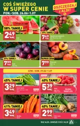 Gazetka promocyjna Aldi - Pełen katalog od 26.06 - Gazetka - ważna od 01.07 do 01.07.2023 - strona 3 - produkty: Sałat, Maliny, Winogrona, Winogrona bezpestkowe, Brzoskwinie, Arbuz, Wino