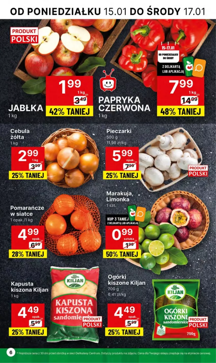 Gazetka promocyjna Delikatesy Centrum - NOWA GAZETKA Delikatesy Centrum od 15 stycznia! 15-21.01.2024 - ważna 15.01 do 21.01.2024 - strona 6 - produkty: Cebula, Jabłka, Limonka, Papryka, Pomarańcze, Rum