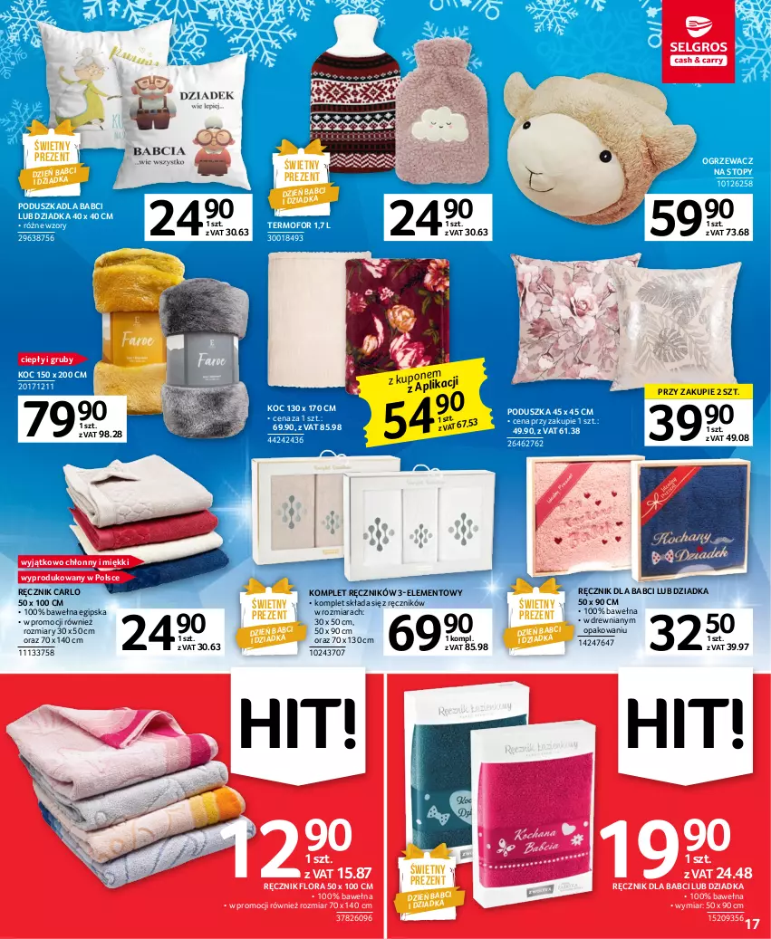 Gazetka promocyjna Selgros - Oferta przemysłowa - ważna 05.01 do 18.01.2023 - strona 17 - produkty: Flora, Koc, Poduszka, Ręcznik, Top, Wełna