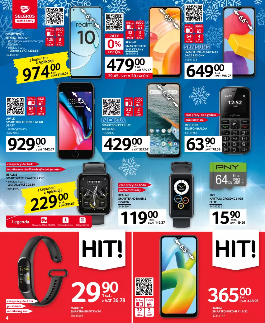 Gazetka promocyjna Selgros - Oferta przemysłowa - ważna 05.01 do 18.01.2023 - strona 4 - produkty: Fa, Gala, Gra, Halo, IPhone 8, Monitor, MyPhone, Por, Smartband, Smartfon, Smartwatch, Telefon