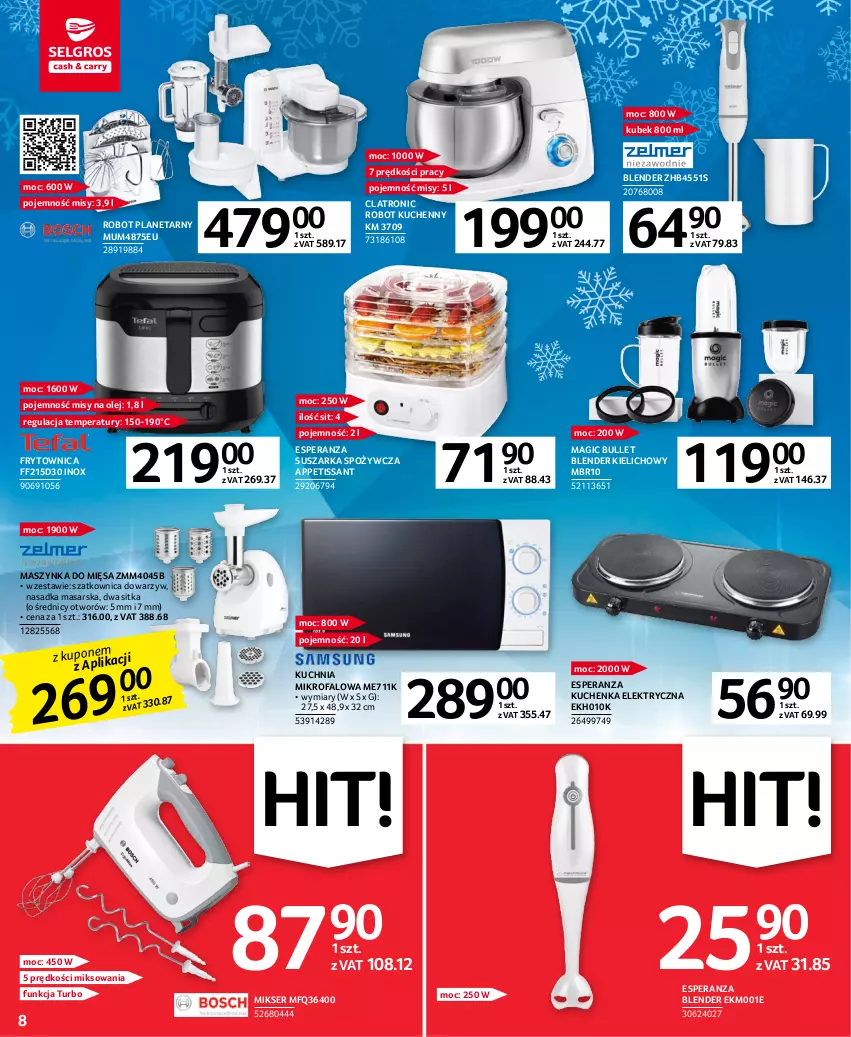 Gazetka promocyjna Selgros - Oferta przemysłowa - ważna 05.01 do 18.01.2023 - strona 8 - produkty: Blender, Fa, Kubek, Kuchnia, Maszynka, Mikser, Olej, Robot, Robot planetarny, Ser, Suszarka, Szatkownica, Szynka