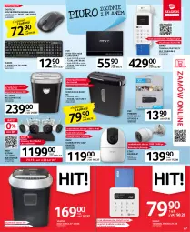 Gazetka promocyjna Selgros - Oferta przemysłowa - Gazetka - ważna od 18.01 do 18.01.2023 - strona 27 - produkty: Hama, Top, Pendrive, Klawiatura, Kosz, Niszczarka, Mysz bezprzewodowa, Logitech, Kamera, Kamery, Mysz, Biuro, Obraz