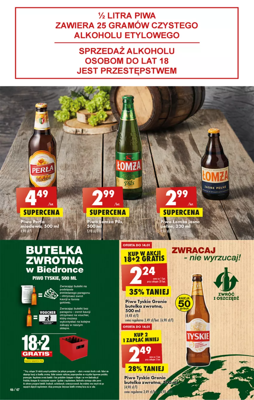 Gazetka promocyjna Biedronka - Gazetka - Biedronka.pl - ważna 12.01 do 18.01.2023 - strona 46 - produkty: Dron, LG, Piwo, Tyskie