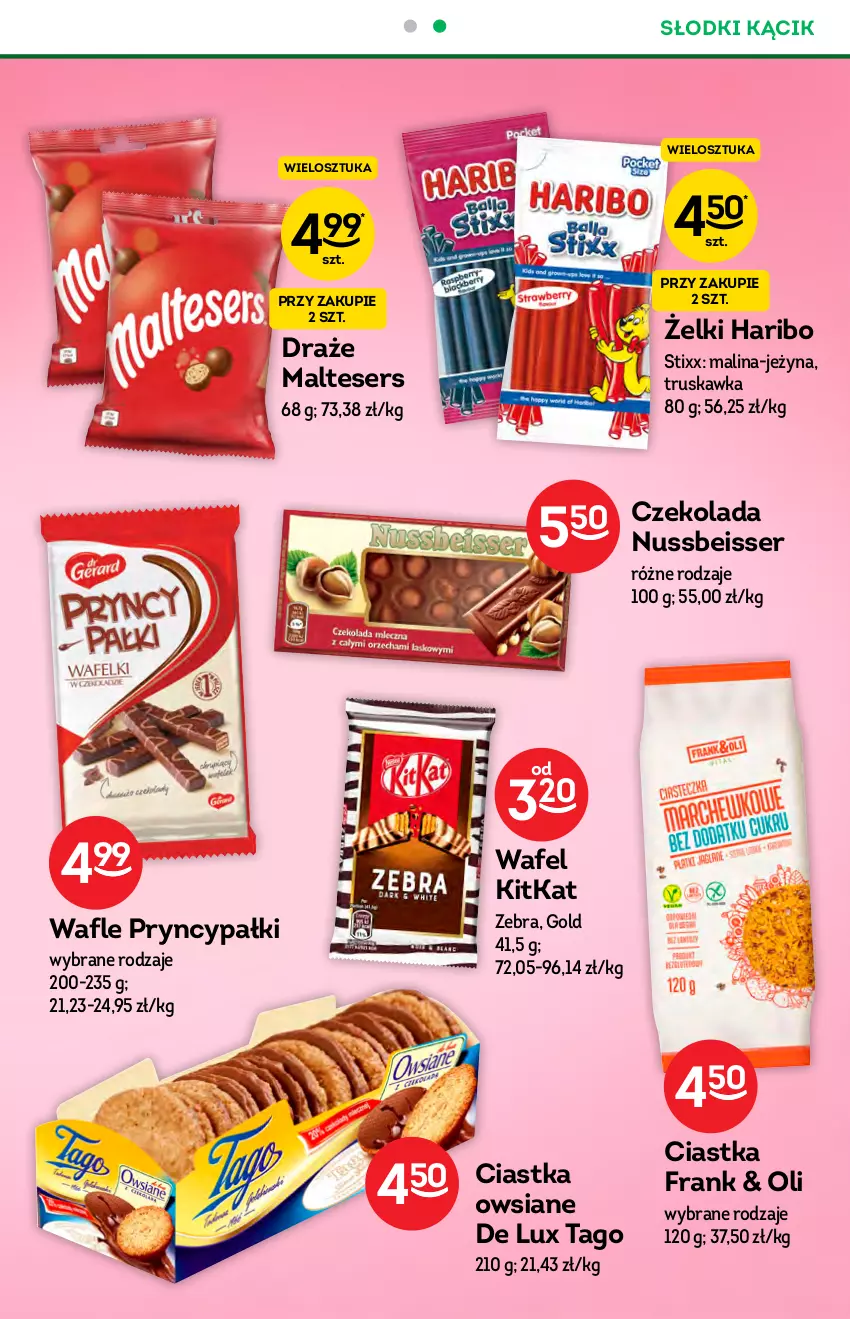 Gazetka promocyjna Żabka - ważna 09.06 do 22.06.2021 - strona 43 - produkty: Ciastka, Ciastka owsiane, Czekolada, Haribo, Ser, Tago, Wafle