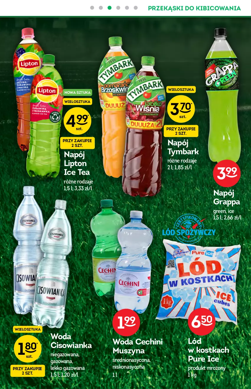 Gazetka promocyjna Żabka - ważna 09.06 do 22.06.2021 - strona 6 - produkty: BIC, Cisowianka, Gra, Grappa, Ice tea, Lipton, Mus, Napój, Pur, Szyna, Tymbark, Woda