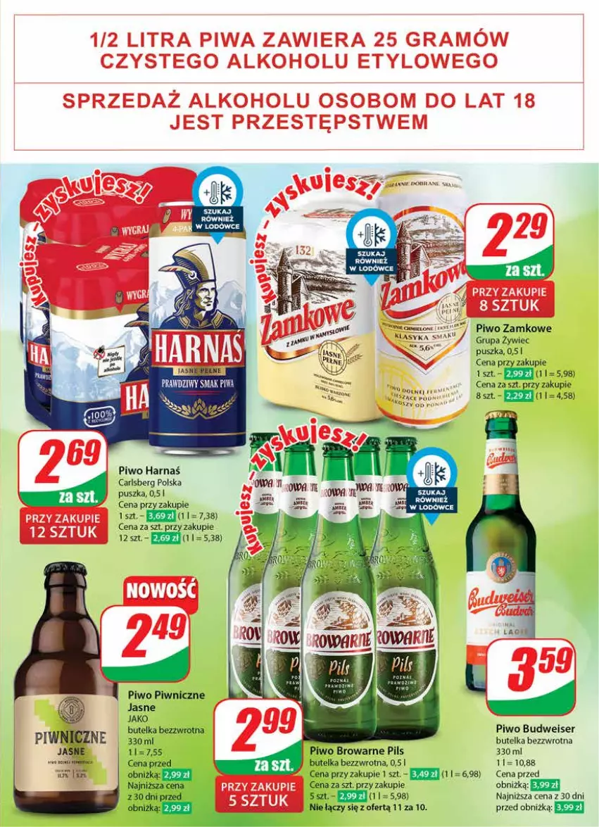 Gazetka promocyjna Dino - Gazetka 32 / 2024 - ważna 07.08 do 13.08.2024 - strona 45 - produkty: Carlsberg, Fa, Harnaś, Piwo, Ser