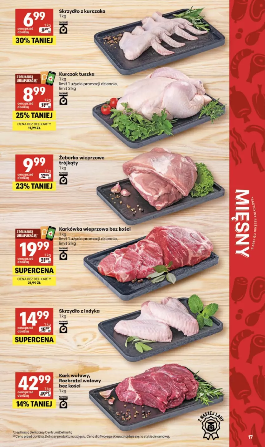 Gazetka promocyjna Delikatesy Centrum - Franczyza DC35 Czwartek - ważna 27.08 do 02.09.2026 - strona 17 - produkty: Kark wołowy, Kurczak, Rozbratel wołowy, Rum, Tusz