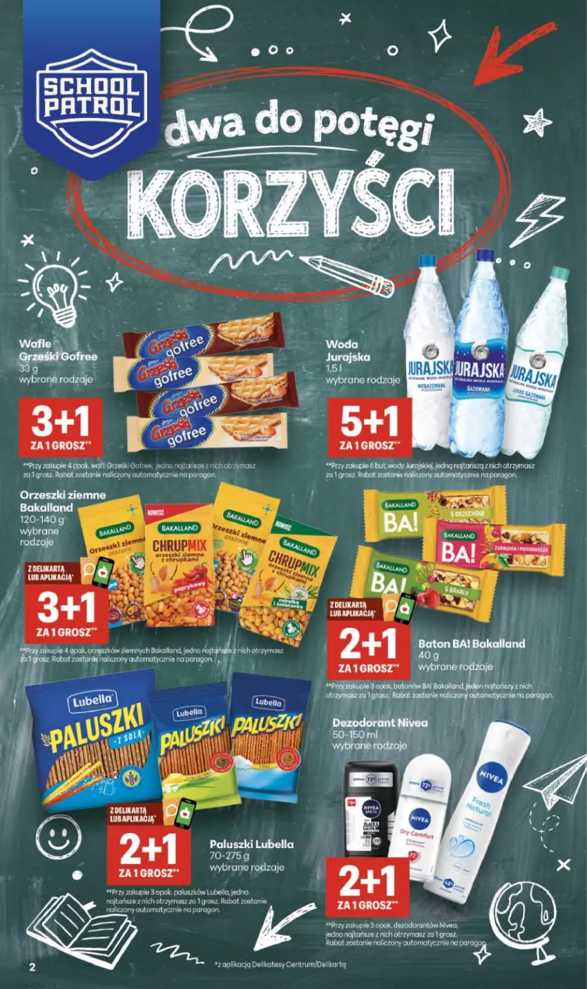 Gazetka promocyjna Delikatesy Centrum - Franczyza DC35 Czwartek - ważna 27.08 do 02.09.2026 - strona 2 - produkty: Ba!, Bakalland, Baton, Bell, Bella, Dezodorant, Grześki, Lubella, Nivea, Orzeszki, Orzeszki ziemne
