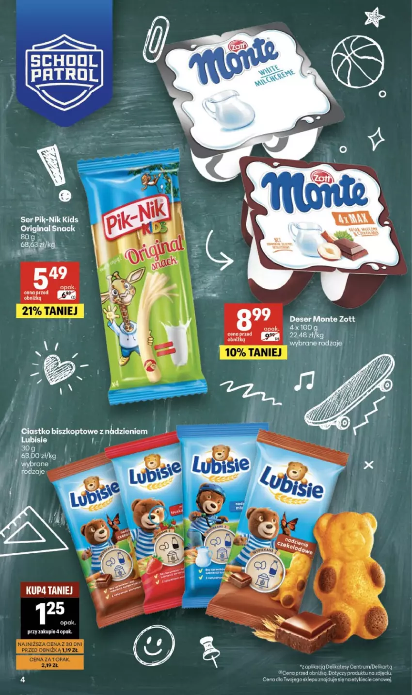 Gazetka promocyjna Delikatesy Centrum - Franczyza DC35 Czwartek - ważna 27.08 do 02.09.2026 - strona 4 - produkty: Deser, Monte, Rum, Ser, Zott
