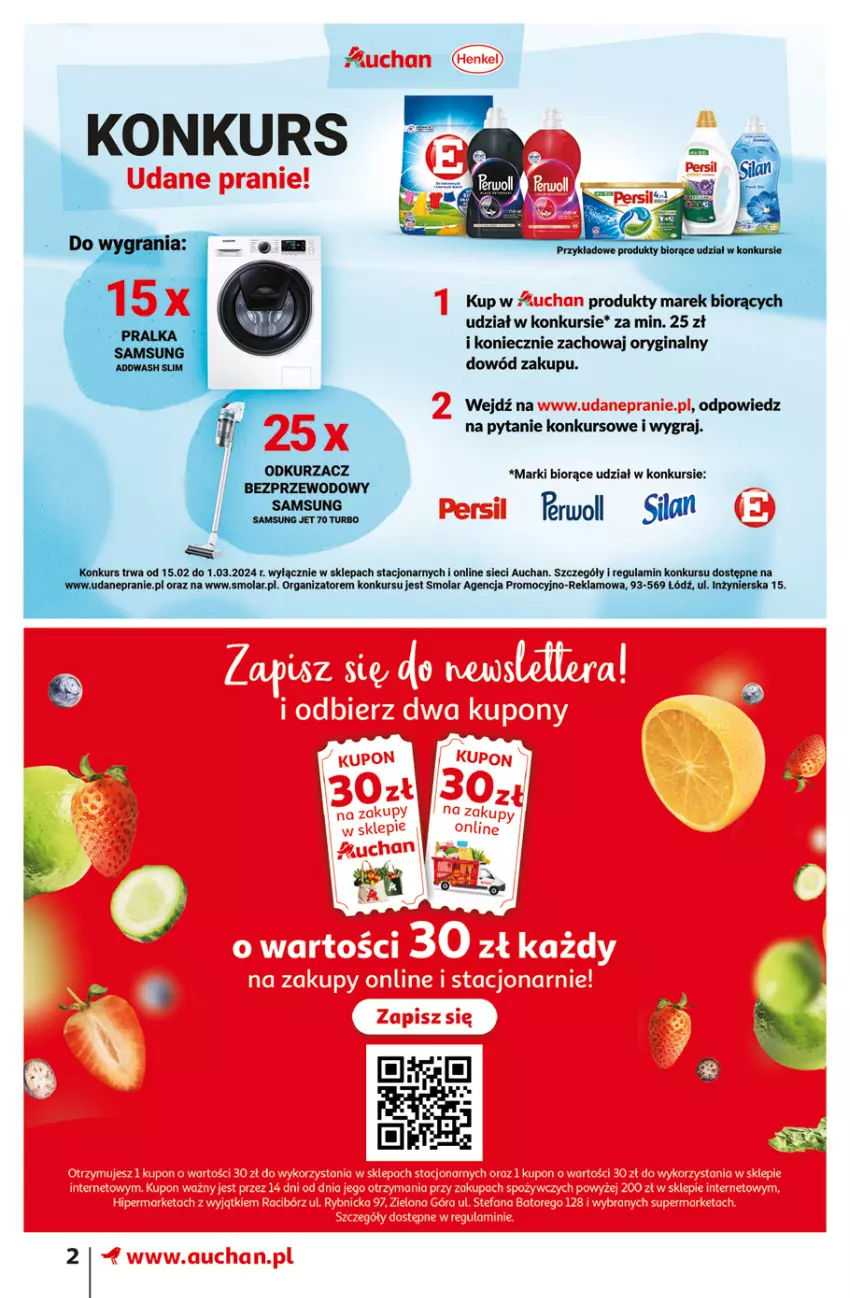 Gazetka promocyjna Auchan - Gazetka z MAŁĄ CENKĄ dźwigniesz więcej! Supermarket Auchan - ważna 15.02 do 21.02.2024 - strona 2 - produkty: Gin, Gra, Mola, Silan