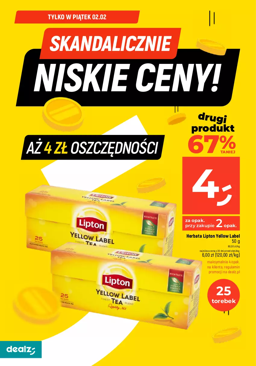 Gazetka promocyjna Dealz - MAKE A DEALZ - ważna 01.02 do 07.02.2024 - strona 6 - produkty: Herbata, Lipton, Papier, Ręcznik