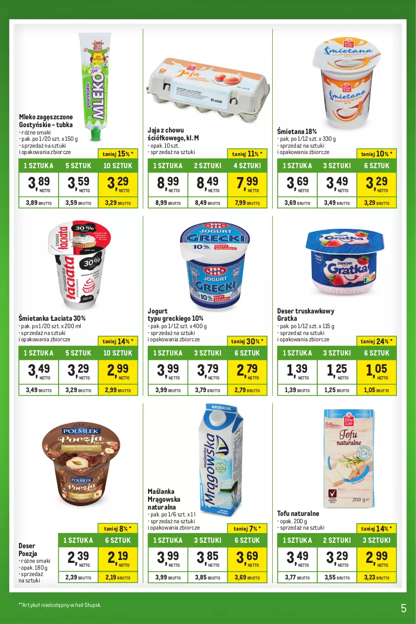 Gazetka promocyjna Makro - Kupujesz więcej płacisz mniej - oferta z alkoholem - ważna 31.10 do 27.11.2023 - strona 5 - produkty: Deser, Gra, Jaja, Jogurt, Maślanka, Mleko, Mleko zagęszczone, Ser, Tofu