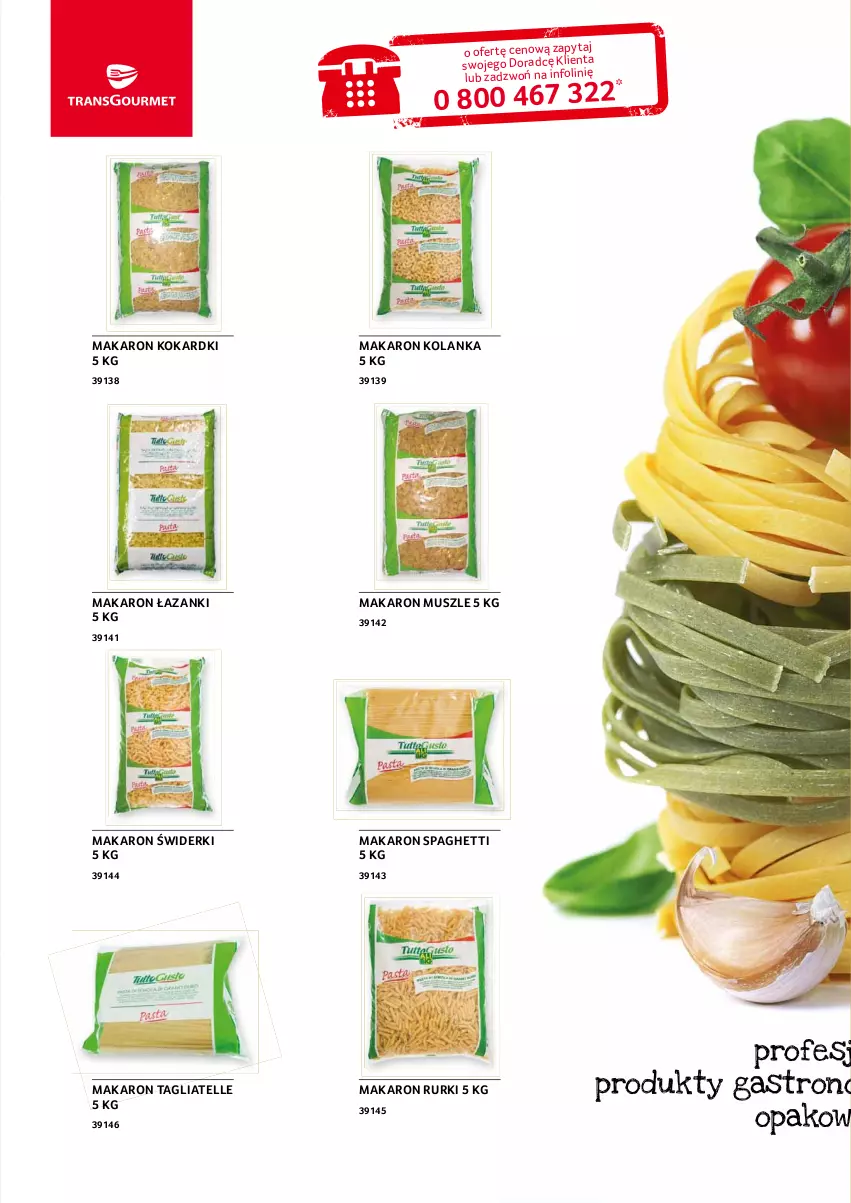 Gazetka promocyjna Selgros - Oferta gastronomiczna - ważna 01.01 do 31.01.2021 - strona 18 - produkty: Makaron, Mus, Rurki, Spaghetti, Tagliatelle