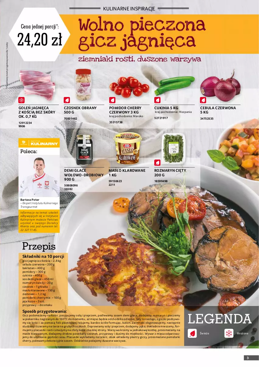 Gazetka promocyjna Selgros - Oferta gastronomiczna - ważna 01.01 do 31.01.2021 - strona 3 - produkty: Baton, Cebula, Cebula czerwona, Czosnek, Jaja, Kosz, Masło, Masło klarowane, Mięso, O nas, Piec, Piekarnik, Pieprz, Pomidorki, Pomidory, Por, Przyprawy, Sos, Talerz, Tran, Warzywa, Ziemniaki