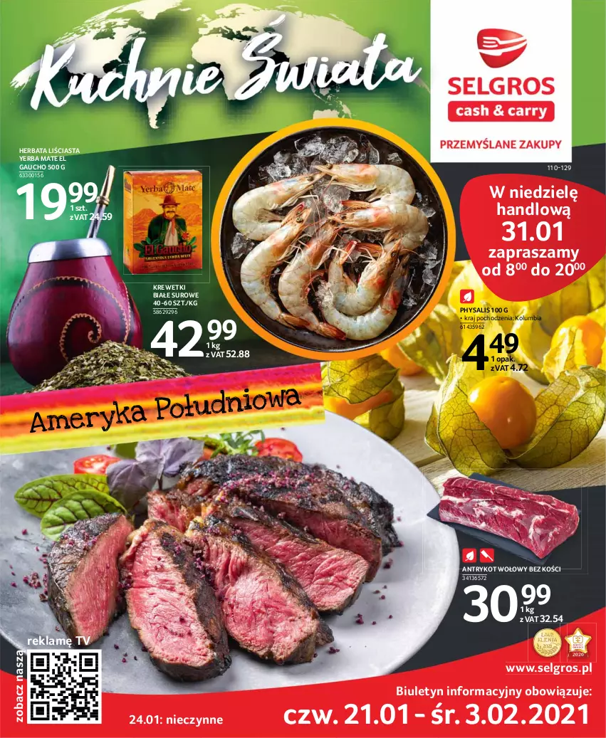 Gazetka promocyjna Selgros - Katalog Kuchnie Świata - ważna 05.11.2020 do 14.02.2021 - strona 1 - produkty: Antrykot wołowy, Herbata, Krewetki, LG