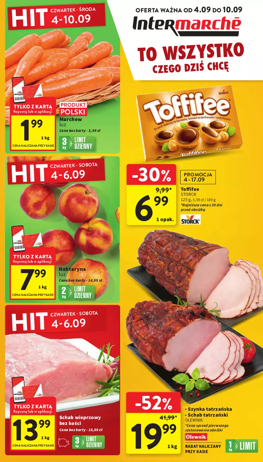 Gazetka promocyjna Intermarche - Gazetka Intermarche - ważna 04.09 do 10.09.2025 - strona 1 - produkty: Nektar, Olewnik, Schab wieprzowy, Szynka