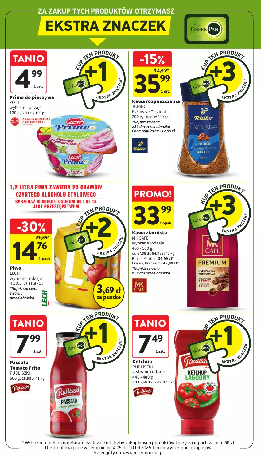 Gazetka promocyjna Intermarche - Gazetka Intermarche - ważna 04.09 do 10.09.2025 - strona 39 - produkty: Gin, Gra, Kawa, Kawa rozpuszczalna, Kawa ziarnista, Ketchup, Piec, Piwa, Piwo, Pudliszki, Tchibo, Zott