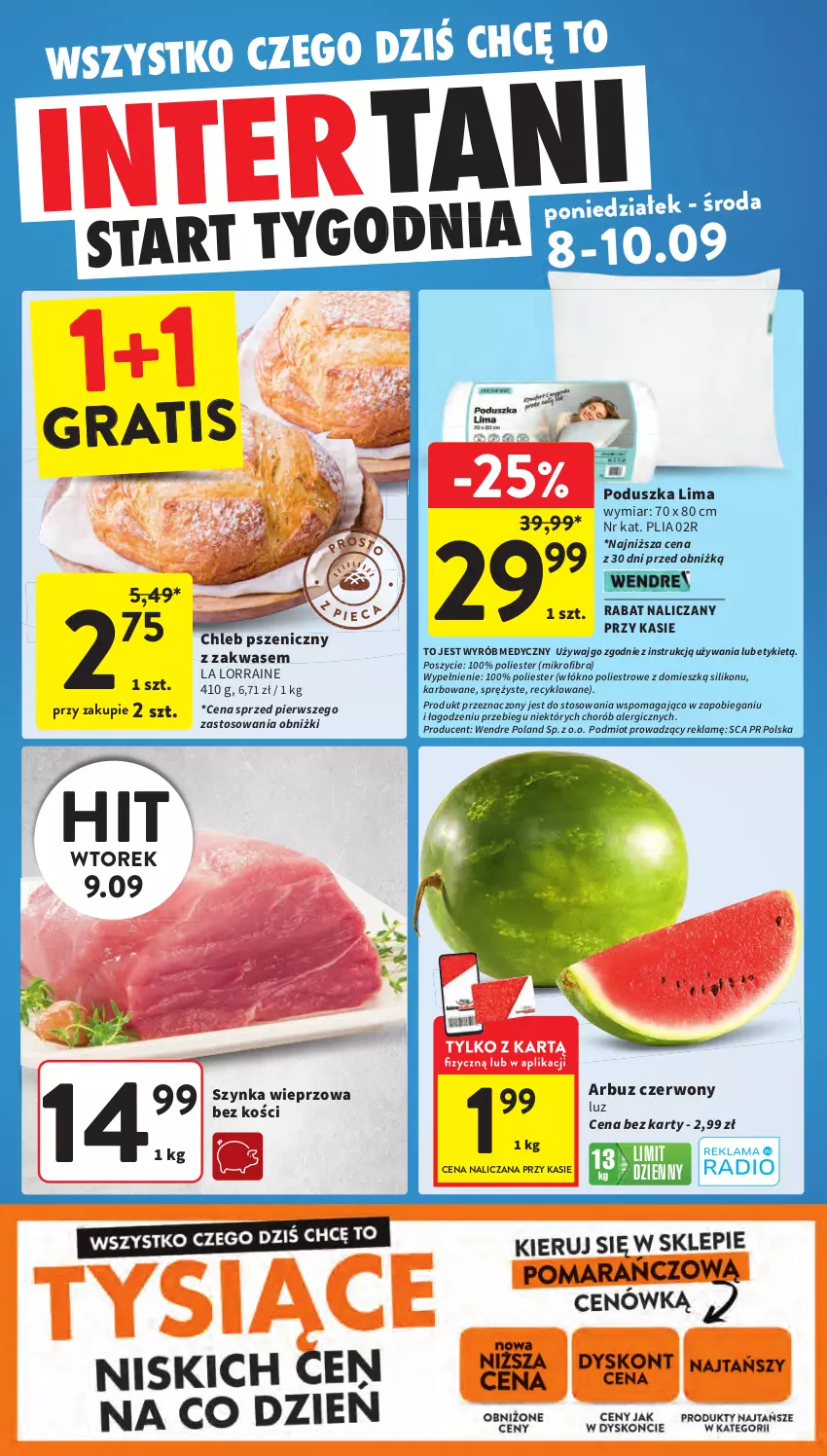 Gazetka promocyjna Intermarche - Gazetka Intermarche - ważna 04.09 do 10.09.2025 - strona 44 - produkty: Arbuz, Chleb, Gra, Poduszka, Szynka, Szynka wieprzowa
