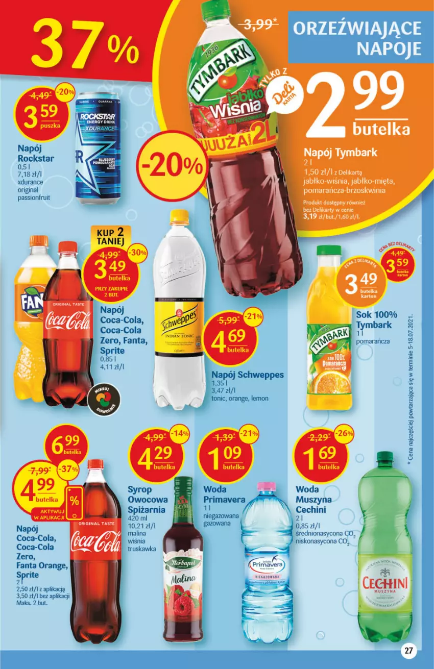 Gazetka promocyjna Delikatesy Centrum - Gazetka Delikatesy Centrum - ważna 09.09 do 15.09.2021 - strona 27 - produkty: Napoje, Tymbark