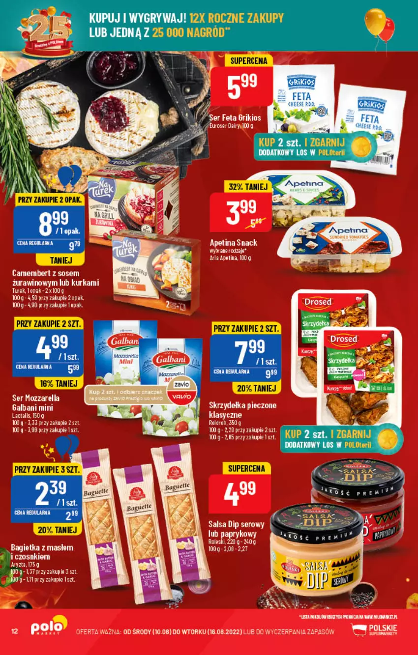 Gazetka promocyjna PoloMarket - Gazetka pomocyjna - ważna 10.08 do 16.08.2022 - strona 12 - produkty: Feta, Gry, Mozzarella