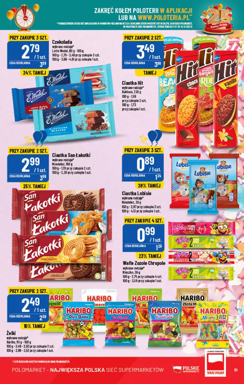 Gazetka promocyjna PoloMarket - Gazetka pomocyjna - ważna 10.08 do 16.08.2022 - strona 31 - produkty: Ciastka, Czekolada, HP, Lubisie, Wafle