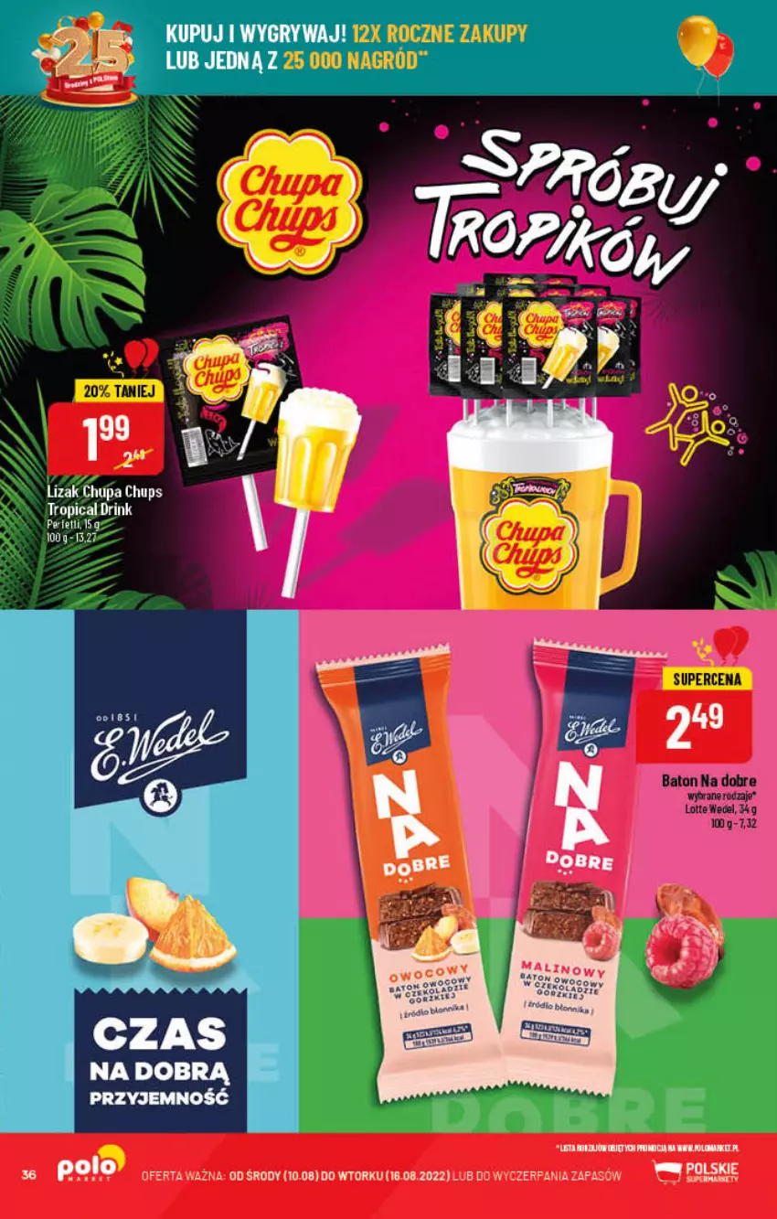 Gazetka promocyjna PoloMarket - Gazetka pomocyjna - ważna 10.08 do 16.08.2022 - strona 36 - produkty: Chupa Chups, Tropical