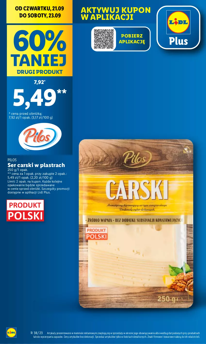 Gazetka promocyjna Lidl - GAZETKA - ważna 21.09 do 23.09.2023 - strona 12 - produkty: Cars, Olej, Pilos, Ser