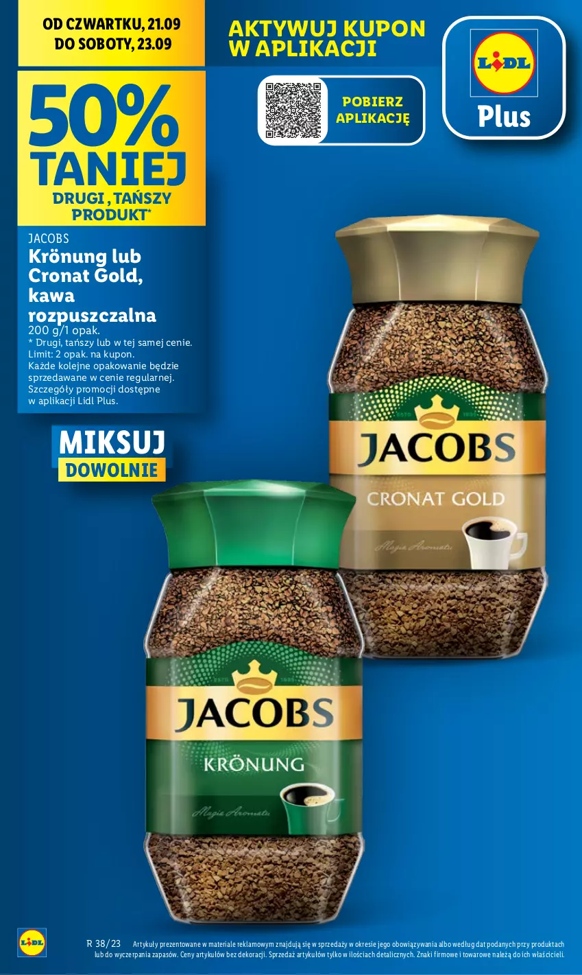 Gazetka promocyjna Lidl - GAZETKA - ważna 21.09 do 23.09.2023 - strona 14 - produkty: Jacobs, Jacobs Krönung, Kawa, Kawa rozpuszczalna, Olej