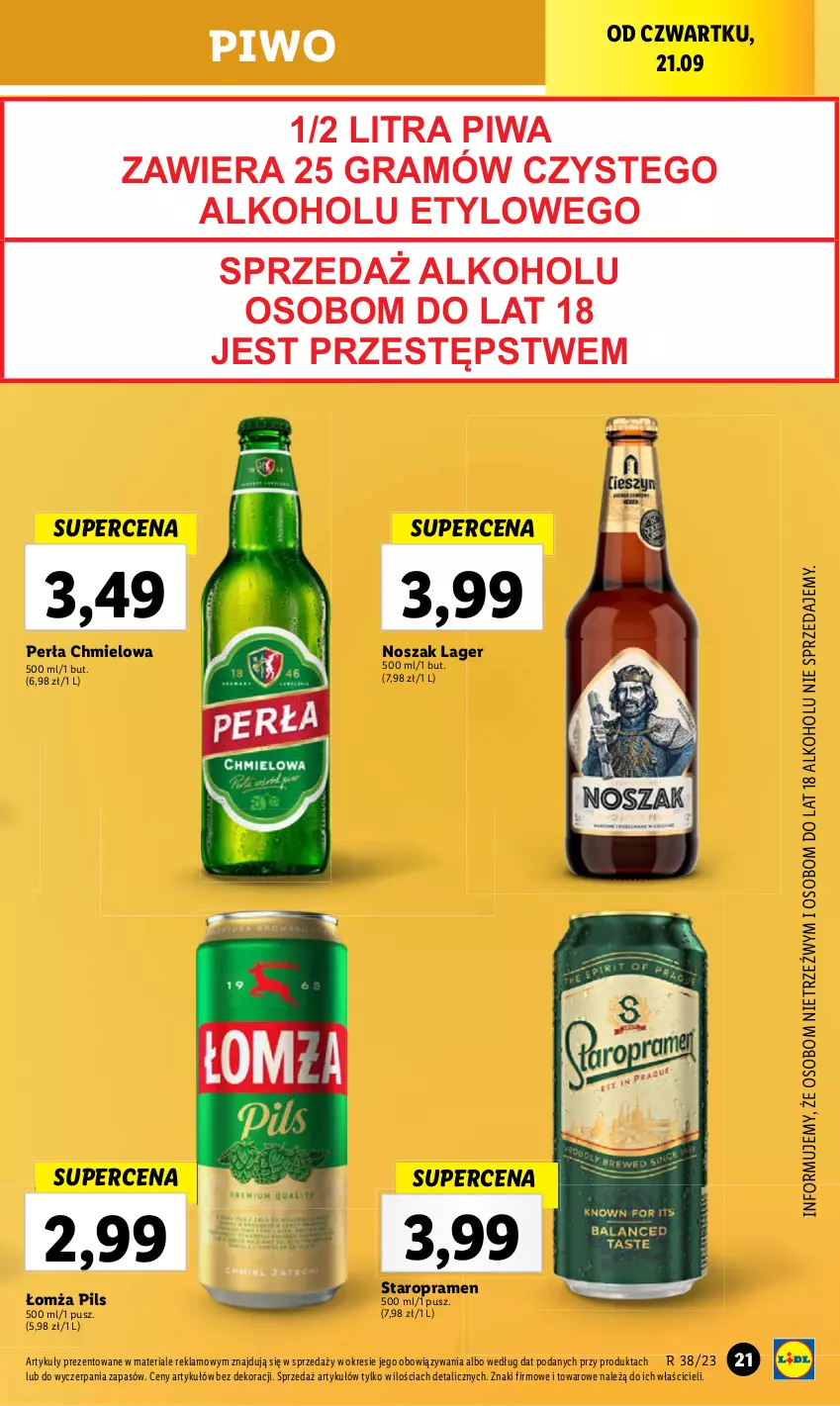 Gazetka promocyjna Lidl - GAZETKA - ważna 21.09 do 23.09.2023 - strona 31 - produkty: Gra, Perła, Piwa, Piwo