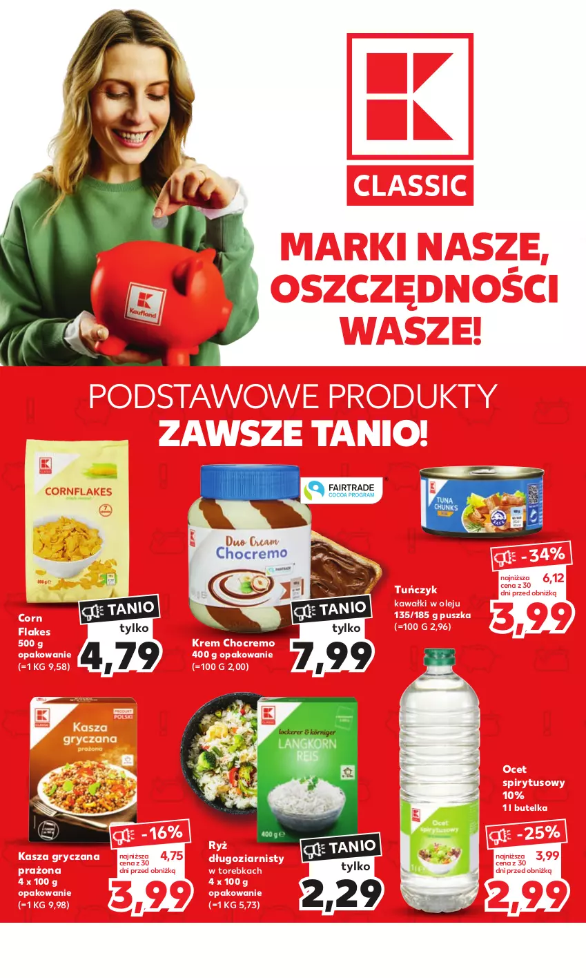 Gazetka promocyjna Kaufland - Mocny Start - ważna 03.07 do 05.07.2023 - strona 14 - produkty: Corn flakes, Gry, Kasza, Kasza gryczana, Kawa, Ocet, Olej, Ryż, Torebka, Tuńczyk