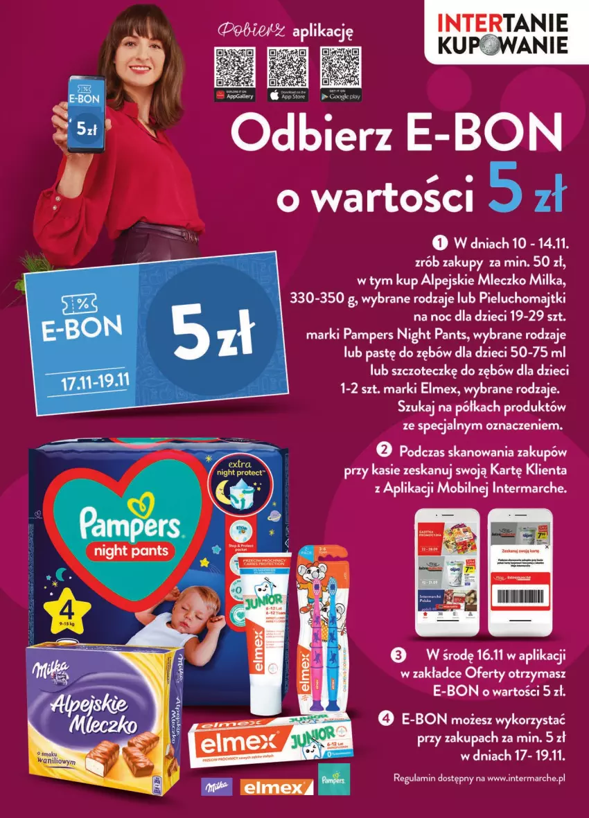 Gazetka promocyjna Intermarche - Gazetka Intermarche - ważna 09.11 do 16.11.2022 - strona 3 - produkty: Dzieci, Elmex, Majtki, Milka, Mleczko, Pampers, Pieluchomajtki, Półka