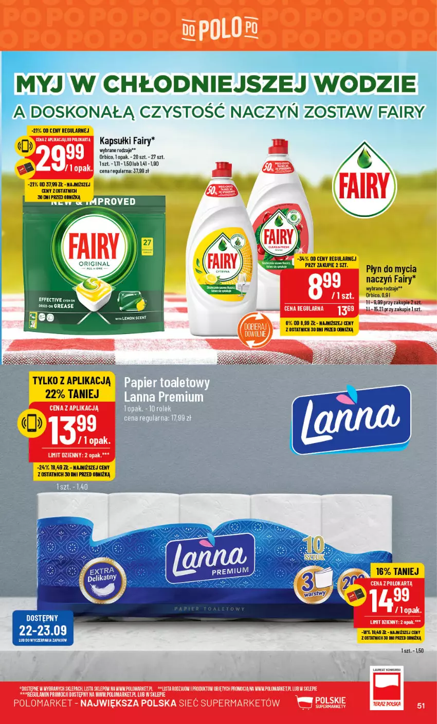 Gazetka promocyjna PoloMarket - Gazetka pomocyjna - ważna 20.09 do 26.09.2023 - strona 51 - produkty: BIC, Fa, Fairy, Laur, LG, Płyn do mycia