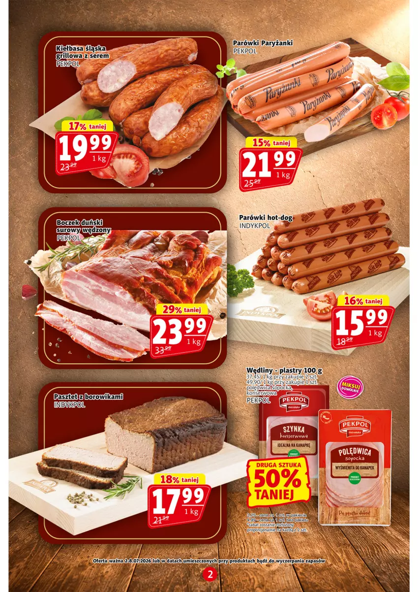 Gazetka promocyjna Prim Market - ważna 02.07 do 08.07.2026 - strona 2 - produkty: Boczek, Grill, Parówki, Pasztet, Ser