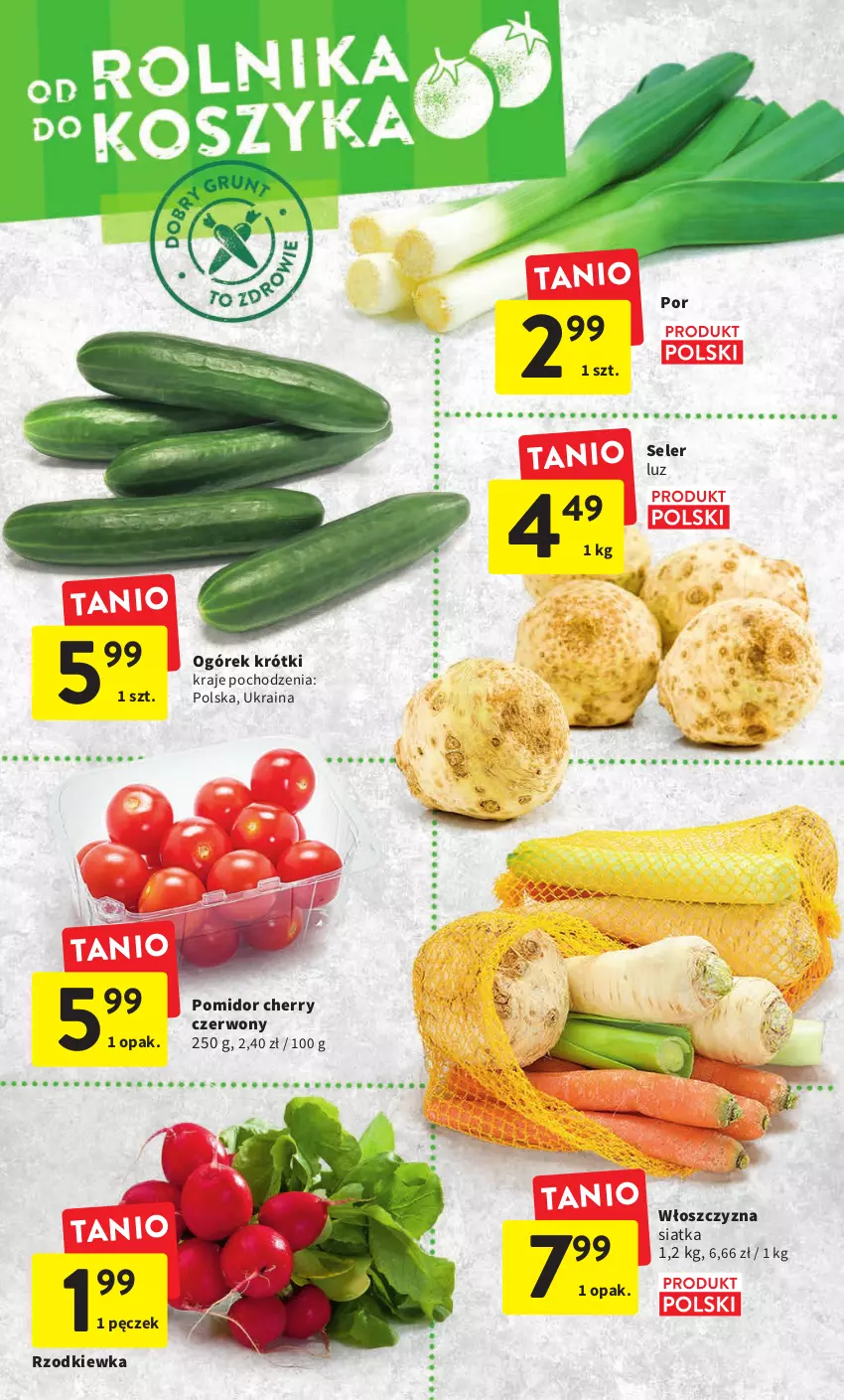 Gazetka promocyjna Intermarche - Gazetka Intermarche - ważna 02.02 do 08.02.2023 - strona 10 - produkty: Ogórek, Por, Rzodkiewka, Siatka