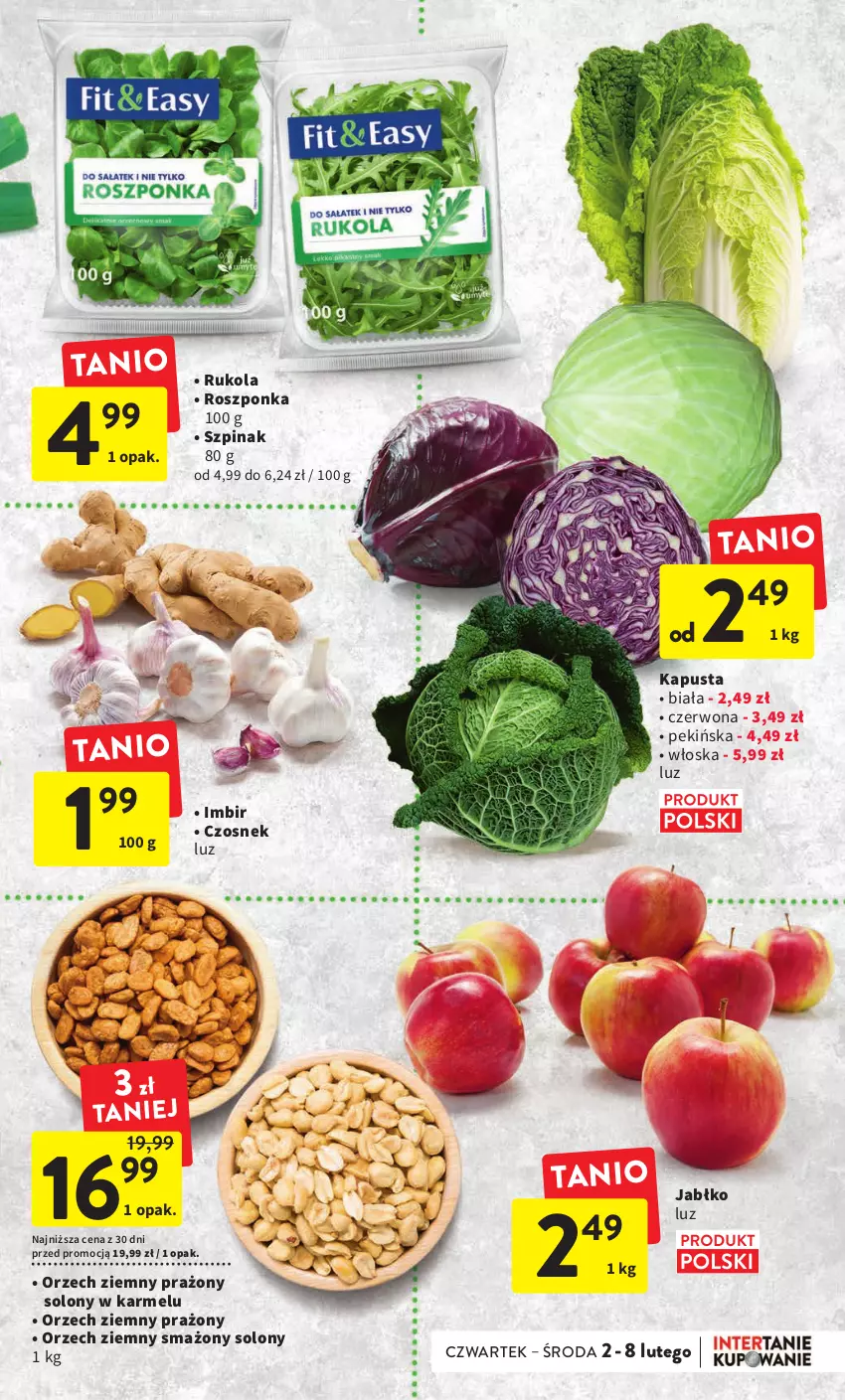 Gazetka promocyjna Intermarche - Gazetka Intermarche - ważna 02.02 do 08.02.2023 - strona 11 - produkty: Czosnek, Imbir, Roszponka, Rukola, Szpinak